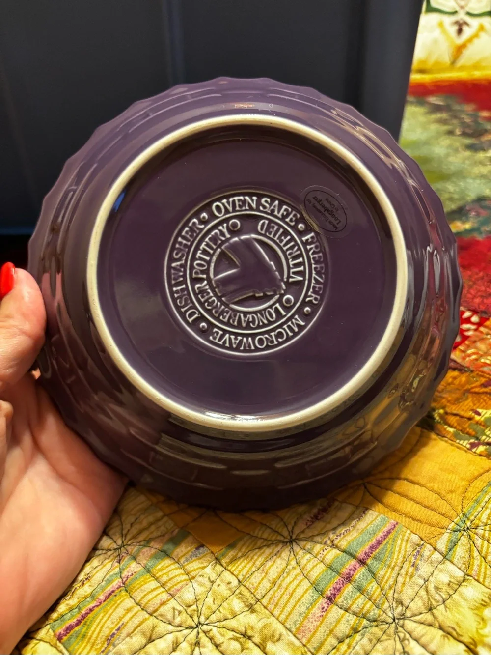Longaberger set eggplant